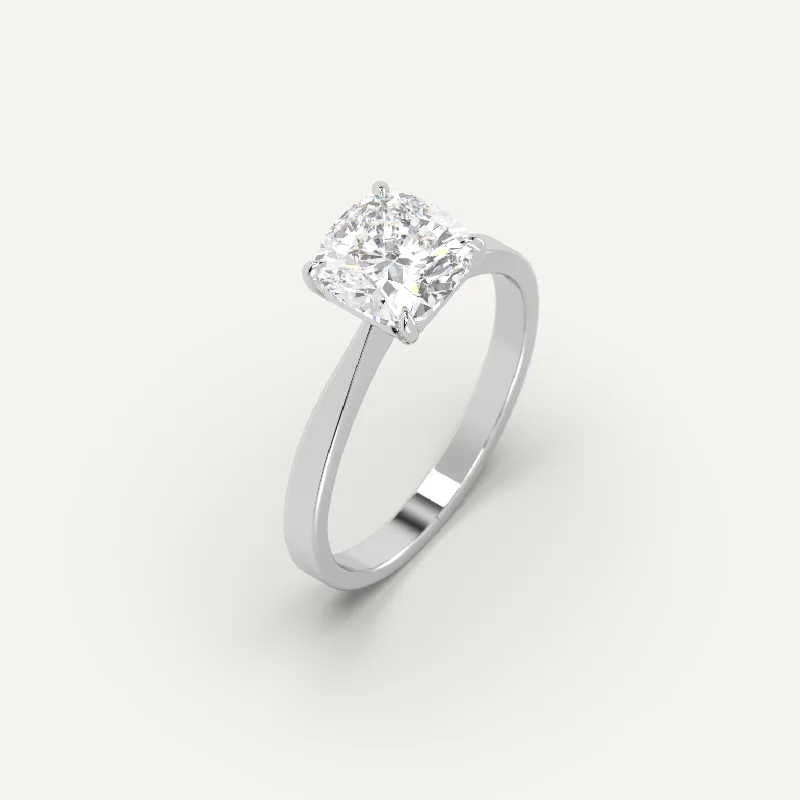 2 carat Cushion Cut Diamond Ring