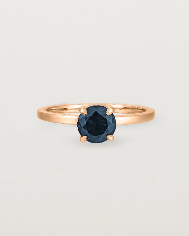 Petite Una Round Solitaire | Australian Sapphire