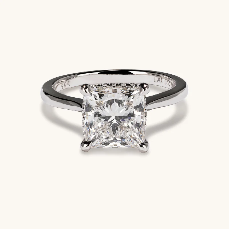 3.27 Princess Lab Diamond Engagement Ring