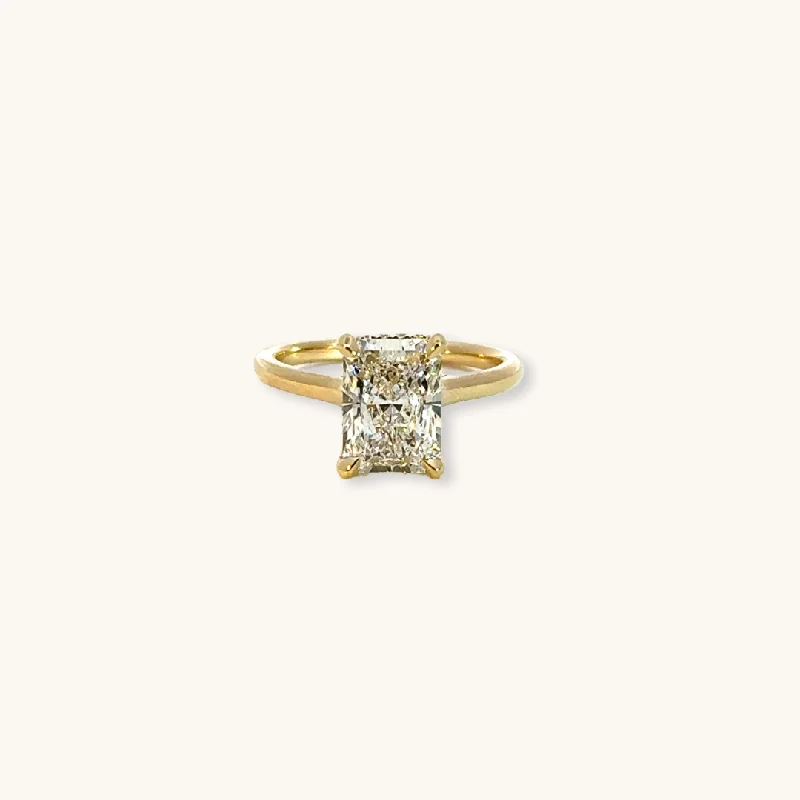 2.59 Radiant Lab Diamond Engagement Ring