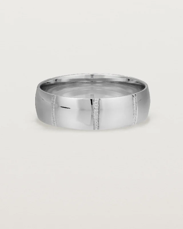 Grain Wedding Ring | 6mm