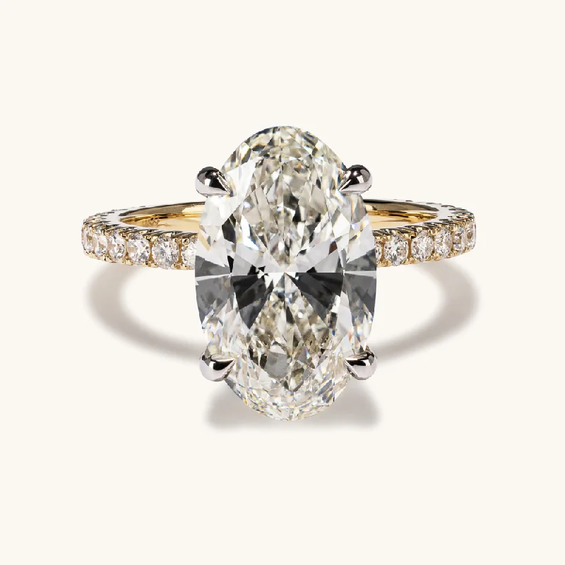 4.88 Oval Lab Diamond Engagement Ring