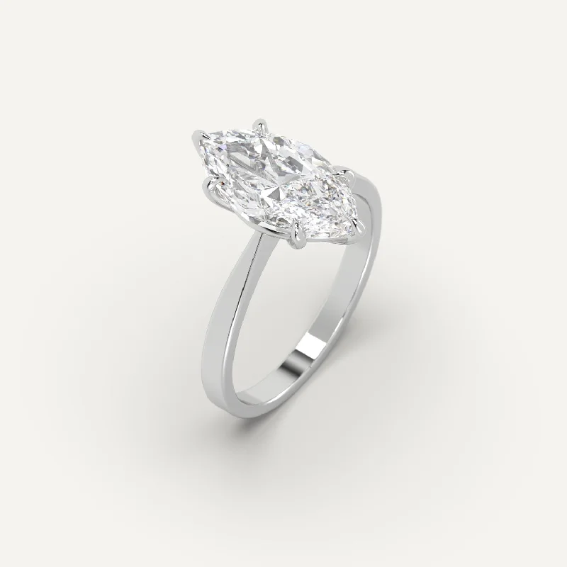 3 carat Marquise Cut Diamond Ring