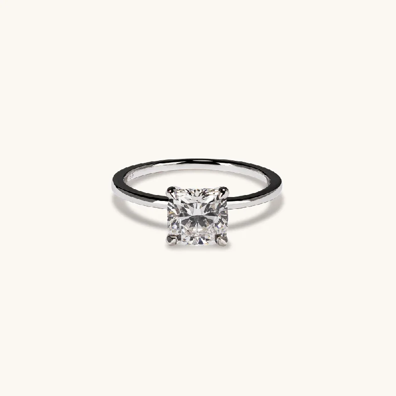 1.58 Square Cushion Lab Diamond Engagement Ring