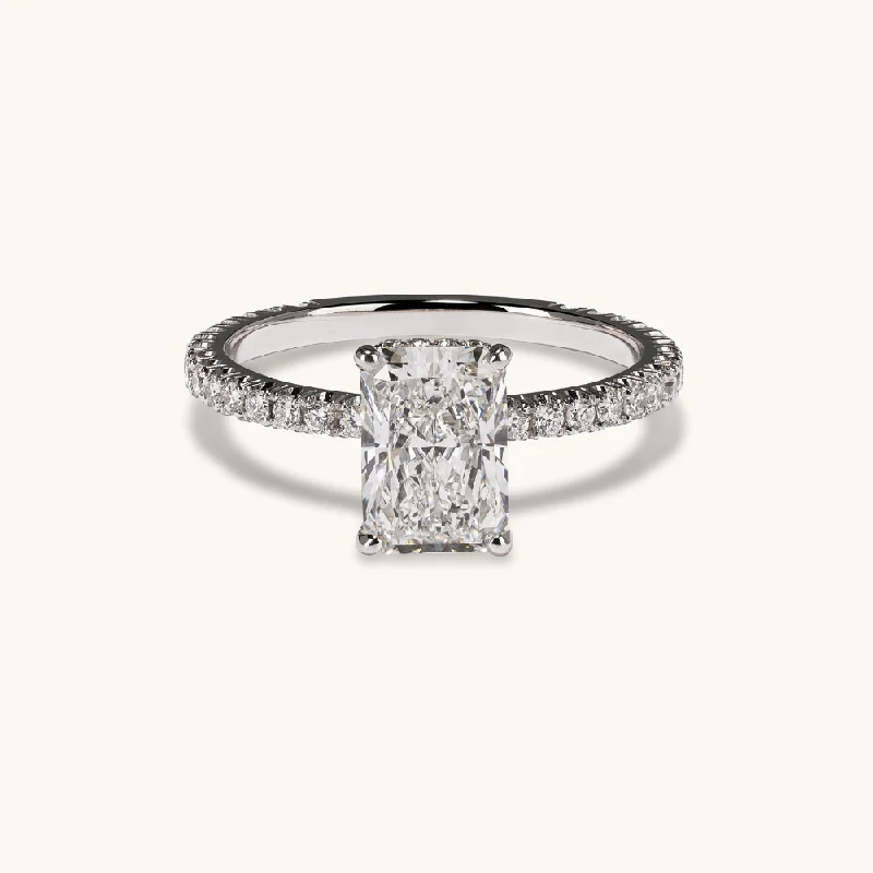 1.55 Radiant Lab Diamond Engagement Ring