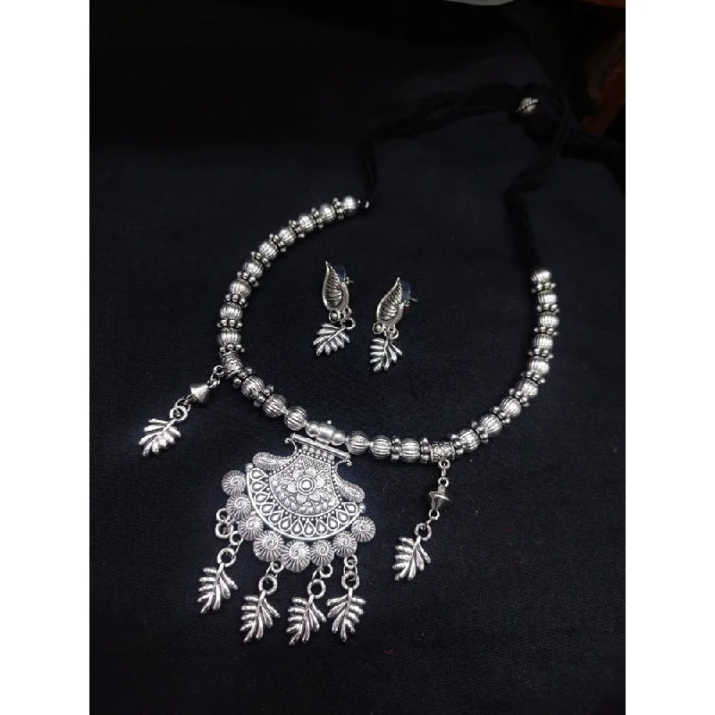 Akruti Collection Oxidised  Plated Necklace Set