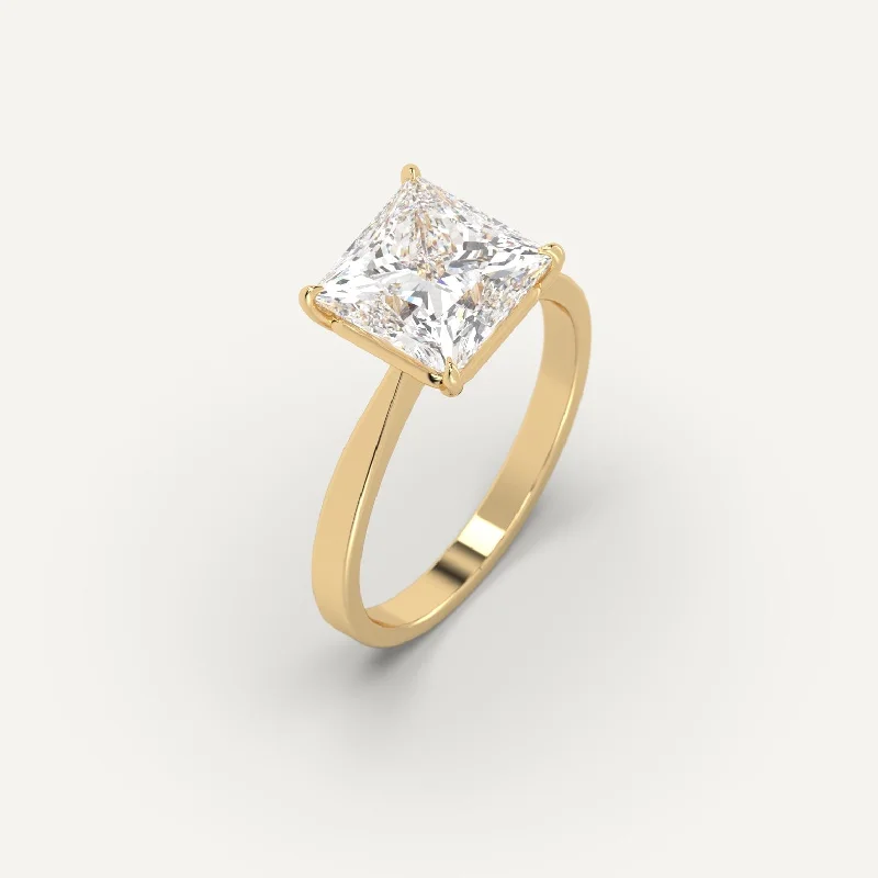 3 carat Princess Cut Diamond Ring