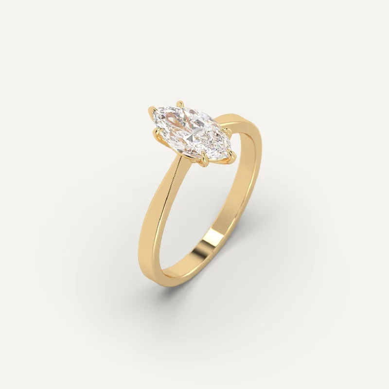 1 carat Marquise Cut Diamond Ring