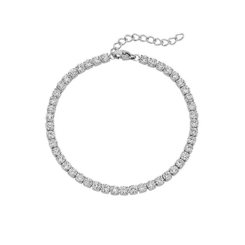 Stainless Steel Crystal Tennis Bracelet