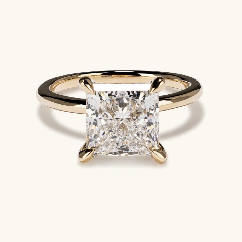 3.52 Princess Lab Diamond Engagement Ring